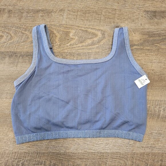 NWT AERIE | Seamless Heather Square Neck Longline Bralette Ribbed | Sz. XL - Picture 4 of 9
